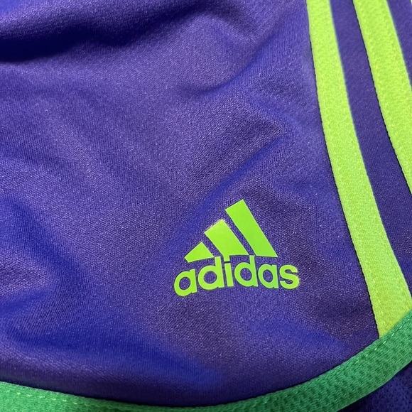 Adidas Women’s Athletic Shorts Purple and Green Size Large - Picture 4 of 8